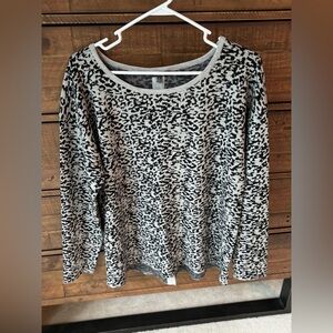 Leopard button back sweater